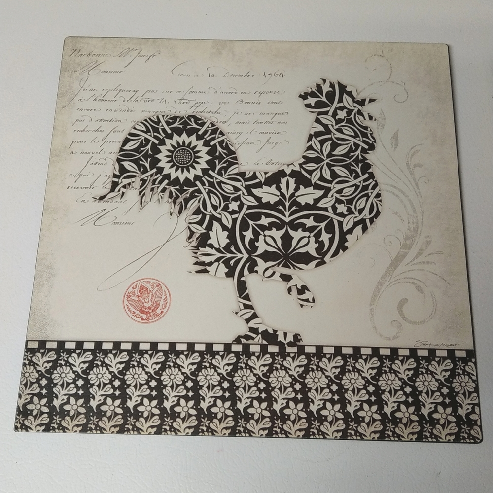 Cute Chicken and Rooster Metal Signs
